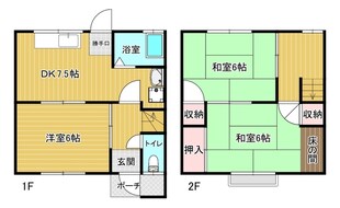 田寺２戸１の物件間取画像